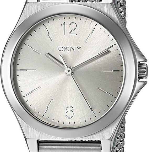 DKNY Women's Parsons Silver Mesh Stainless Steel Watch - Picture 2 of 6